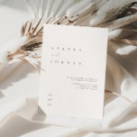 Elegant Minimalist Ivory Wedding Invitation<br><div class="desc">This simple and elegant invitation is perfect for a modern wedding. Design features an handwritten font and modern minimalist design. Designed to coordinate with for the «SERENA» Wedding Invitation Collection. To change your names, wedding location and date, and other details, click «Personalize». View the collection link on this page to...</div>