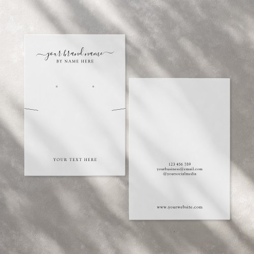 Elegant Minimalist Jewelry Display Card