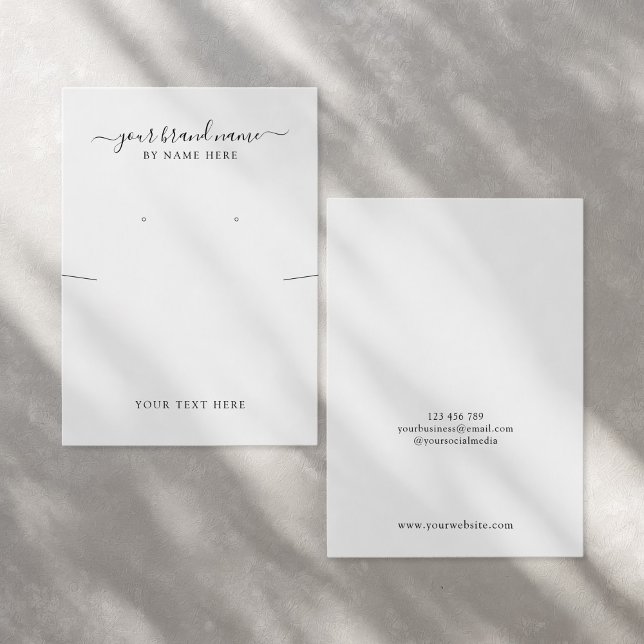 Elegant Minimalist Jewelry Display Card (Creator Uploaded)