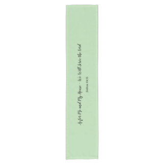 Elegant, minimalist, Joshua 24:15 Bible verse Short Table Runner