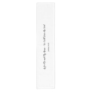 Elegant, minimalist, Joshua 24:15 Bible verse Short Table Runner
