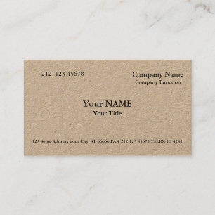 Elegant Minimalist Kraft Profesional Business Card
