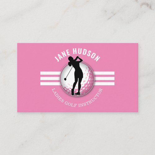 Elegant Minimalist Ladies Golf Design Business Card