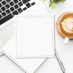 Elegant Minimalist Lavender Monogram Two Border Notepad<br><div class="desc">Create your own personalized notepads with olive green elegant chic typography monogram name and two border line design.</div>