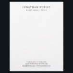 Elegant Minimalist Letterhead Black And White<br><div class="desc">Your Custom Text Modern Simple Template Elegant Black & White Minimalist Letterhead.</div>