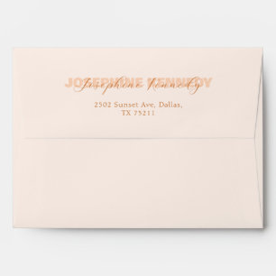 Elegant Minimalist Light Orange Warm Color Envelope