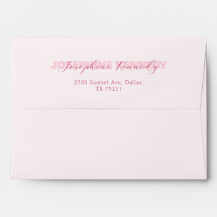 Elegant Minimalist Light Pink Color Envelope
