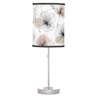 Elegant Minimalist Line Art Floral Pattern Table Lamp