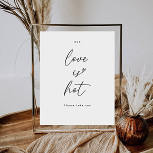Elegant Minimalist Love is in the Air Wedding Sign