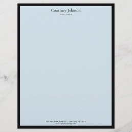 Elegant Minimalist Luxury Boutique Black/Blue Letterhead