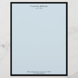 Elegant Minimalist Luxury Boutique Black/Blue Letterhead