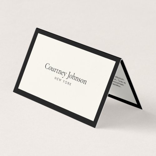Elegant Minimalist Luxury Boutique BlackIvory Business Card