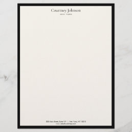 Elegant Minimalist Luxury Boutique Black/Ivory Letterhead