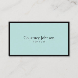 Elegant Minimalist Luxury Boutique Black/Mint Business Card