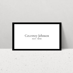 Elegant Minimalist Luxury Boutique Black/White Business Card
