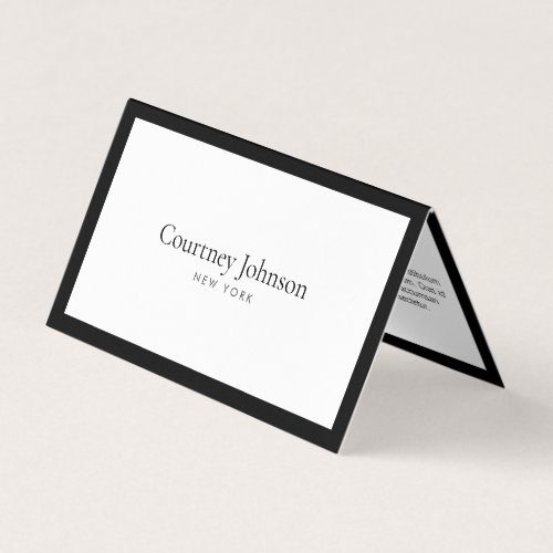 Elegant Minimalist Luxury Boutique BlackWhite Business Card