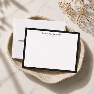 Elegant Minimalist Luxury Boutique Black/White Note Card
