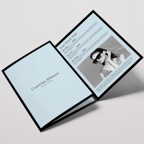 Elegant Minimalist Luxury Boutique Blue Brochure