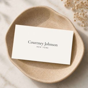 Elegant Minimalist Luxury Boutique Ivory Business Card