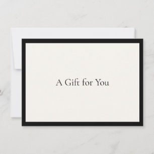 Elegant Minimalist Luxury Boutique Ivory Gift Card