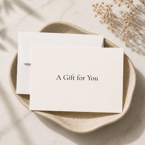 Elegant Minimalist Luxury Boutique Ivory Gift Card