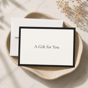Elegant Minimalist Luxury Boutique Ivory Gift Card