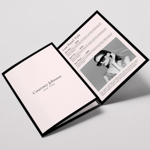 Elegant Minimalist Luxury Boutique Pink Brochure