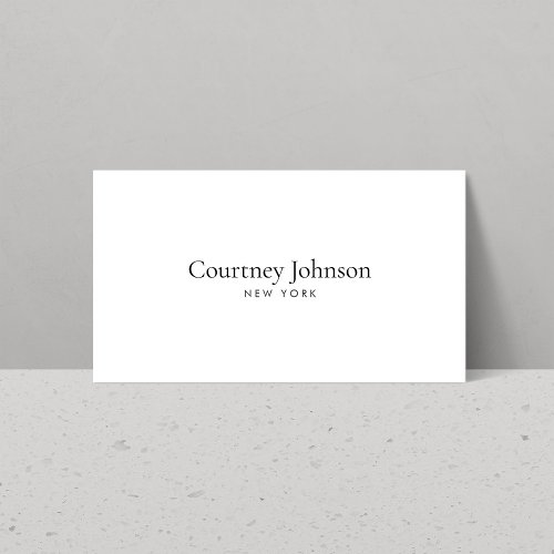 Elegant Minimalist Luxury Boutique White Business Card