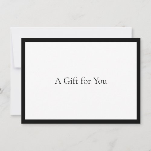 Elegant Minimalist Luxury Boutique White Gift Card