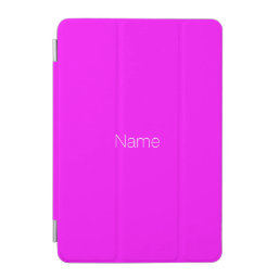 Elegant minimalist magenta custom name monogram iPad mini cover