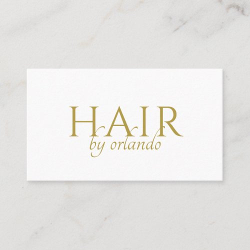 Elegant Minimalist Makeup Artist Gold Typography Business Card