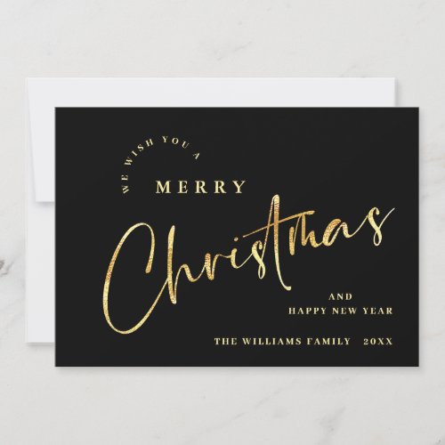 Elegant Minimalist Merry Christmas Greeting Holiday Card