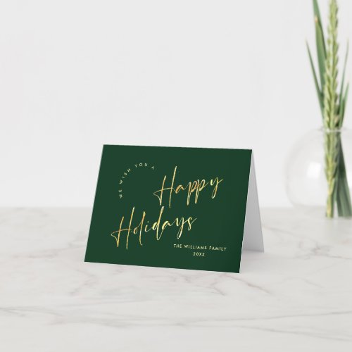 Elegant Minimalist Merry Christmas Greeting Holiday Card