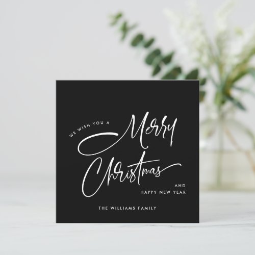 Elegant Minimalist Merry Christmas Holiday Card