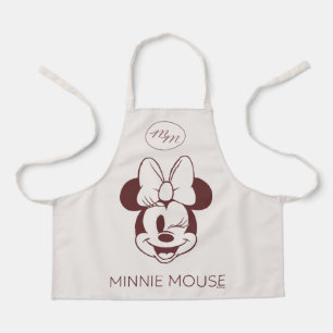 Elegant Minimalist Minnie Mouse Graphic Apron
