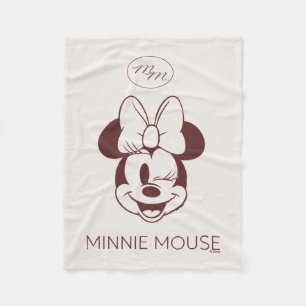 Elegant Minimalist Minnie Mouse Graphic Fleece Blanket