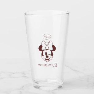 Elegant Minimalist Minnie Mouse Graphic Glass