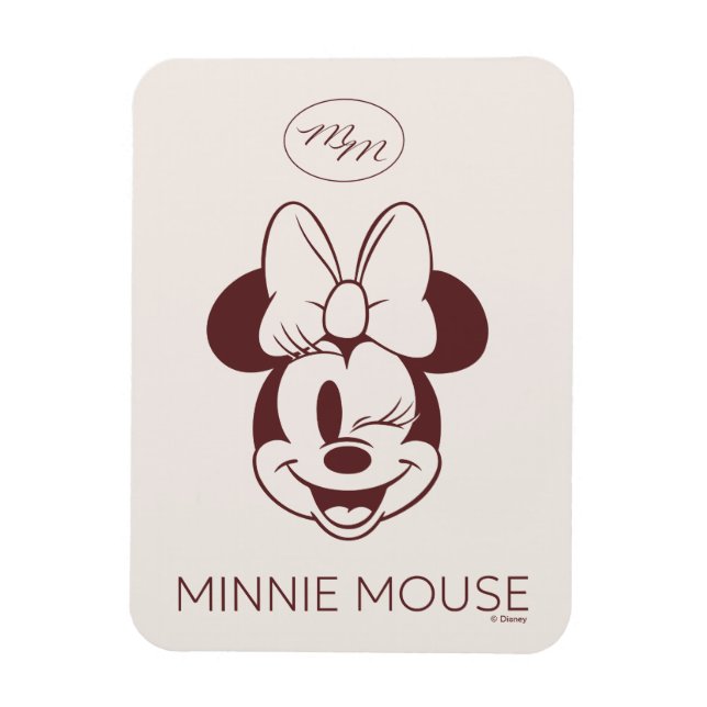 Elegant Minimalist Minnie Mouse Graphic Magnet (Vertical)