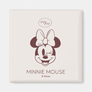 Elegant Minimalist Minnie Mouse Graphic Magnet