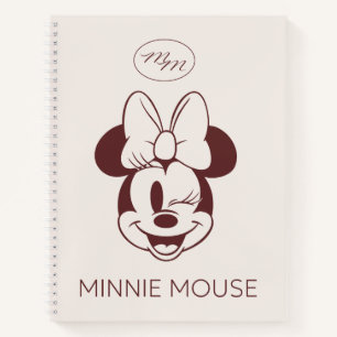 Elegant Minimalist Minnie Mouse Graphic Notebook