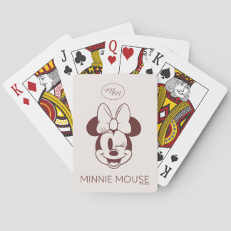 Elegant Minimalist Minnie Mouse Graphic Poker Cards