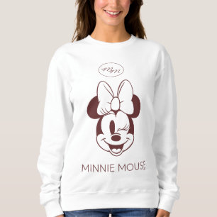 Elegant Minimalist Minnie Mouse Graphic Sweatshirt