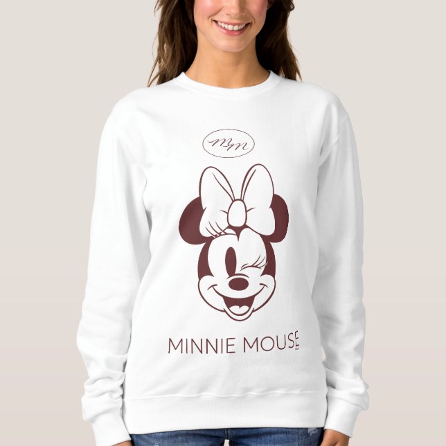 Elegant Minimalist Minnie Mouse Graphic Sweatshirt (Front)