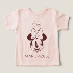 Elegant Minimalist Minnie Mouse Graphic Toddler T-shirt
