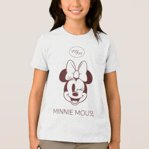 Elegant Minimalist Minnie Mouse Graphic Tri-Blend Shirt