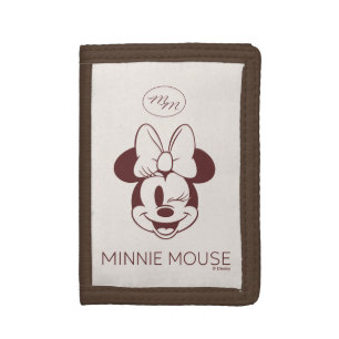 Elegant Minimalist Minnie Mouse Graphic Tri-fold Wallet