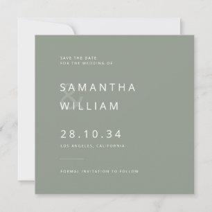 Elegant minimalist mix & match modern wedding save the date