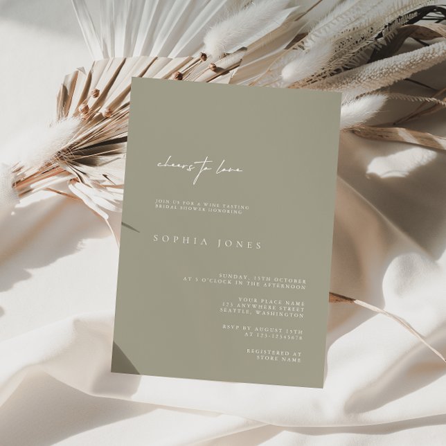 Elegant Minimalist Modern Bridal Shower Invitation (Creator Uploaded)