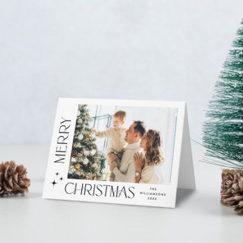 Elegant Minimalist Modern Christmas 3 Photo Holiday Card by Elle_Design at Zazzle