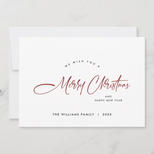 Elegant Minimalist Modern Christmas Greeting Holiday Card